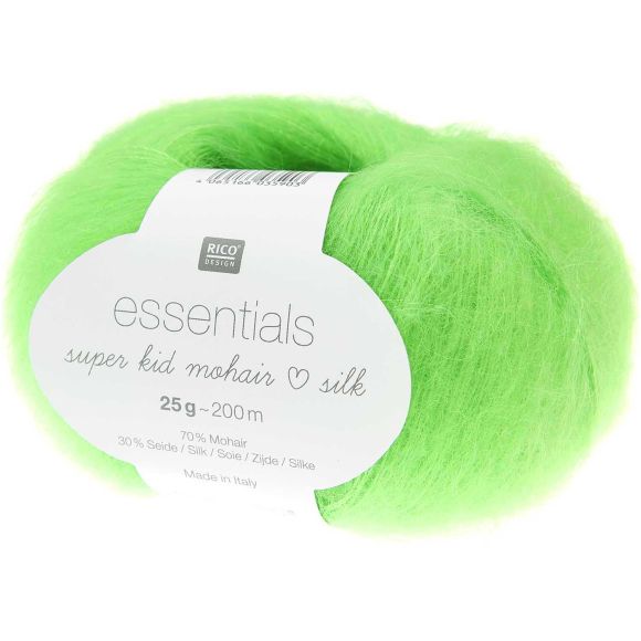Mohairwolle - Rico Essentials Super Kid Mohair Silk (neon-grün)