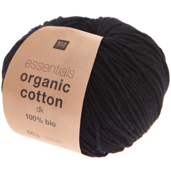 Bio-Wolle - Rico Essentials Organic Cotton dk (schwarz)