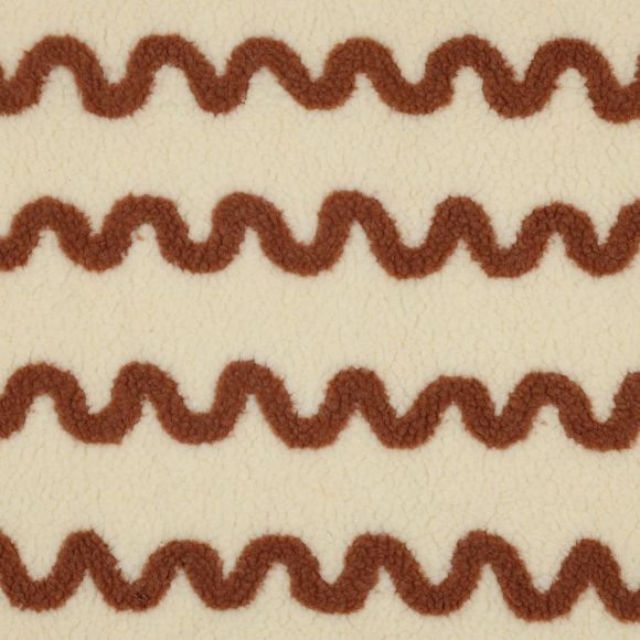 Teddyplüsch "Waves/Wellen (offwhite-camel)