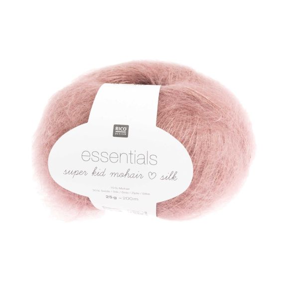 Mohairwolle - Rico Essentials Super Kid Mohair Silk (altrosa)