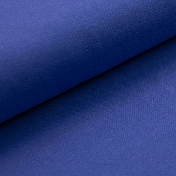 Tissu bord côte bio lisse "Ben" - tubulaire (bleu roi)