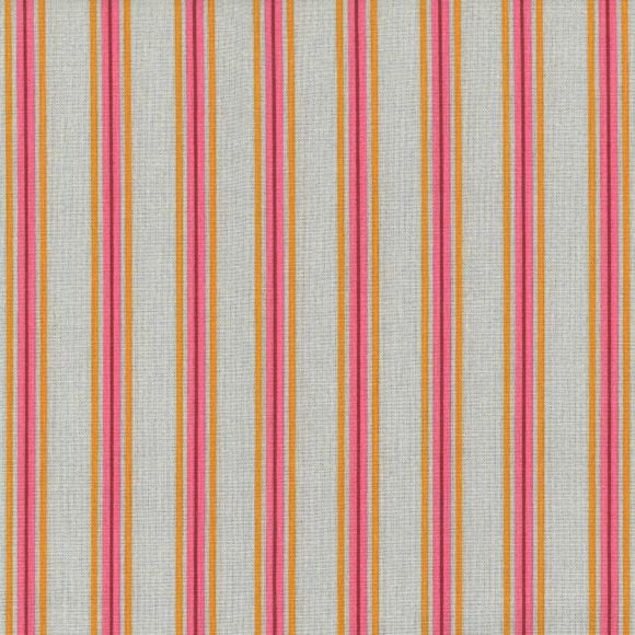 AU Maison Baumwolle "Strokes-Sand/Pink" (silbergrau-pink/orange)