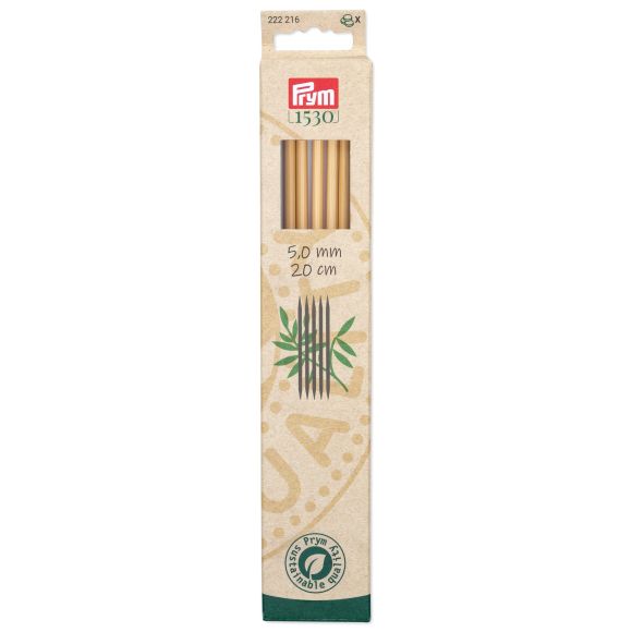 PRYM Jeu d'aiguilles/aiguilles double pointe 20 cm lot à 5 pces. - 5.00 mm 222216