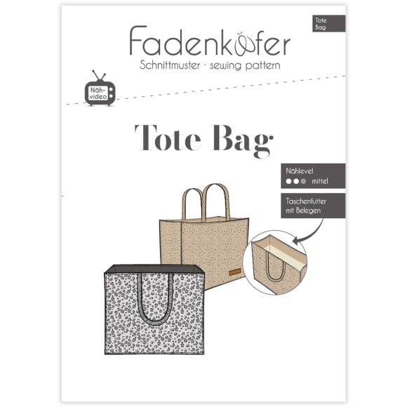 Schnittmuster - Tasche "Tote Bag" von fadenkäfer