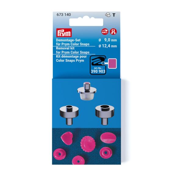 PRYM Kit de demontage color snaps Ø 9/12.4 mm (pink) 673140