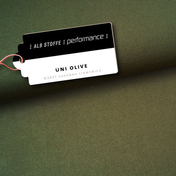 Maille sport Trevira Bioactive "Performance - uni" (olive) de ALBSTOFFE