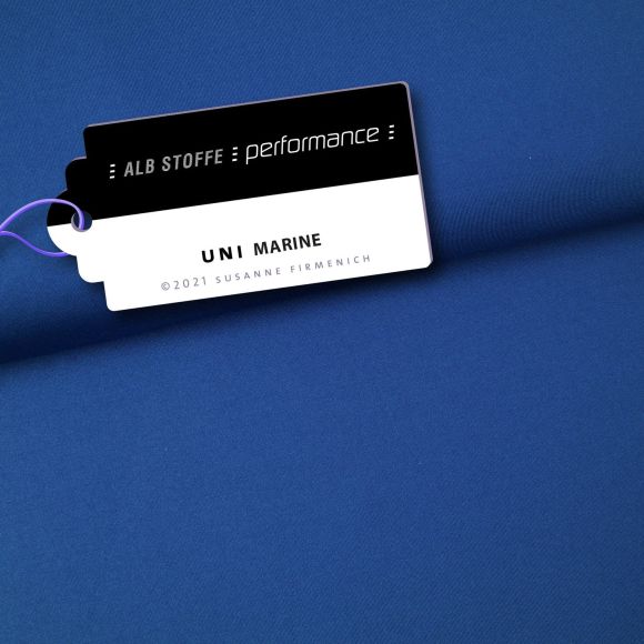 Maille sport Trevira Bioactive "Performance - uni" (bleu marine) de ALBSTOFFE