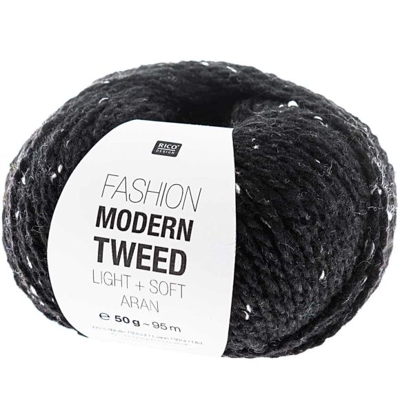 Wolle - Rico Fashion Modern Tweed aran (schwarz)