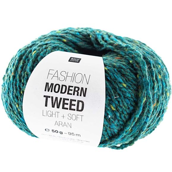 Wolle - Rico Fashion Modern Tweed aran (petrol)