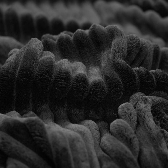 Nicki/velours grosses côtes - effet 3D "Aspect velour" (noir)