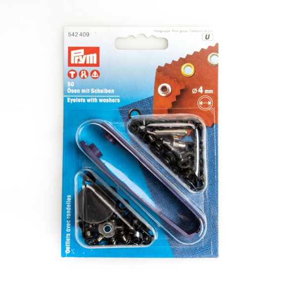 PRYM Ösen - Ø 4 mm 50 Stück (brüniert) 542409