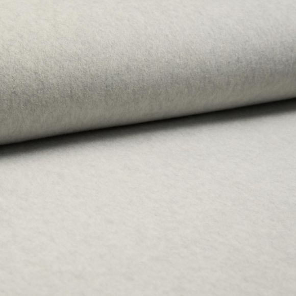 Polaire coton bio - "uni" (gris clair chiné)