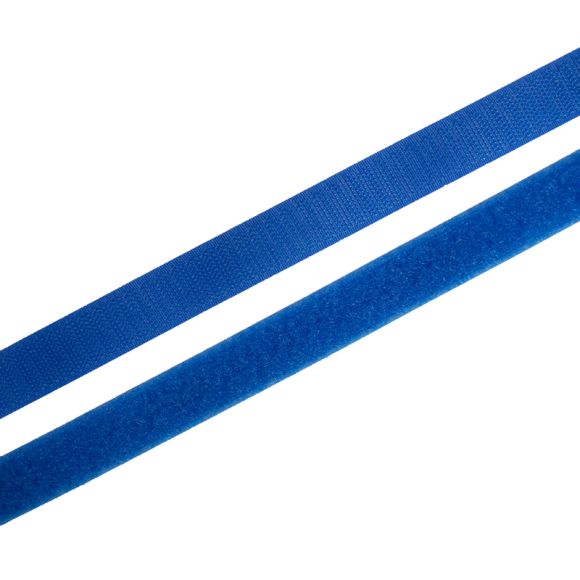 Klettband/Klettverschluss "Haken & Flausch" 20 mm - Stück à 1 Meter (blau)