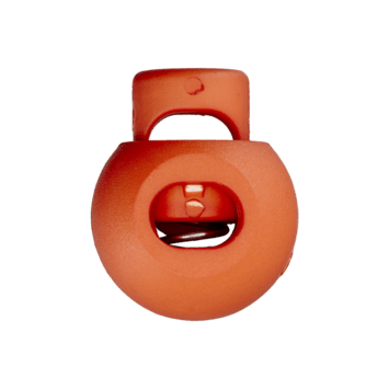 Kordelstopper 20 mm „1-Loch rund“ (orange)