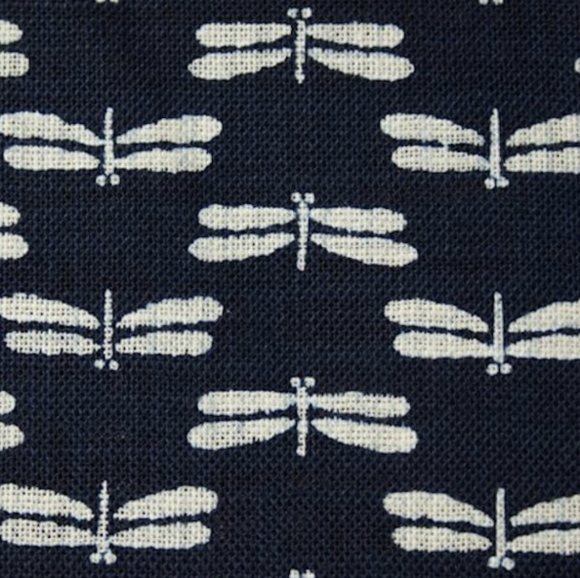 Baumwolle "Tonbo - Rustic feel" (indigoblau) von SEVENBERRY/Japan