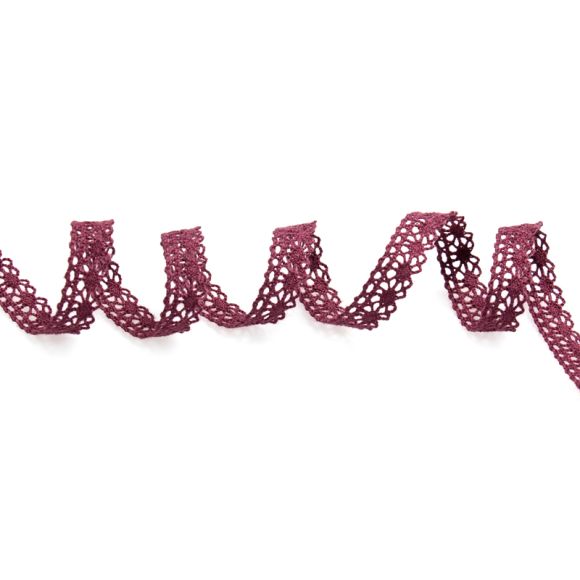 Spitzenband Bio-Baumwolle "Salamanca" 10 mm (bordeaux) von C. PAULI