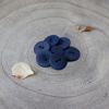 Knopf "Palm - cobalt" rund Ø 20/25 mm (blau) von ATELIER BRUNETTE