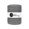 Recycling Makramee-Garn Baumwolle "Rope Ø 5 mm - stone grey" (steingrau) von Bobbiny