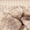 Double Gauze Baumwolle "Karo - Doubleface Vichy/Uni" (sand/offwhite)