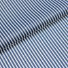Wachstuch - Baumwolle beschichtet „Teflon Mini-Streifen" (jeansblau-weiss)