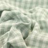 Double Gauze Baumwolle "Karo - Doubleface Vichy/Uni" (pastellmint/offwhite)