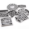 SnapPap Labels / Etiketten "Bold2" Bogen mit 10 Labels (schwarz-silber)