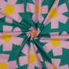 Voile de coton "Sunny Days" (émeraude-rose clair/jaune) de Nerida Hansen
