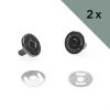 Magnetverschluss - 14 mm, im 2-er Set (onyx-grau)