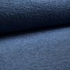 Tissu éponge en coton - uni "Douillet" (bleu jean)