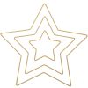 Étoile en métal 11/21/30 cm (doré) de Rico Design