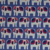 Jersey Baumwolle "Gigantito/Retro Elefant by bienvenido colorido" (enzianblau-rot/hellblau) von Swafing