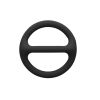O-Ring mit Steg - matt beschichtet "Fashion" - Ø 20 mm (schwarz)