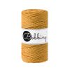 Fil macramé en coton recyclé "Rope Ø 3 mm - mustard" (jaune moutarde) de Bobbiny