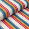 Tissu de décoration jacquard "Ethno/Rayas" (blanc-multicolore/fluo)