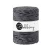 Recycling Makramee-Garn Baumwolle "Rope Ø 5 mm - charcoal" (anthrazit) von Bobbiny