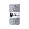 Recycling Makramee-Garn Baumwolle "Rope Ø 3 mm - silver" (grau) von Bobbiny