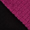 Teddyplüsch/Polarfleece "Doubleface - Quadro" (fuchsia/schwarz)