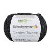 Fil à tricoter en coton - recyclé "Denim Tweed" (carbon) de Schachenmayr