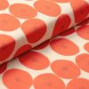 Double gaze de coton "Muddy Works/pois" (crème-rouge clair) de KOKKA/Japon