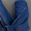Tissu en lin - uni "lavé" (indigo)