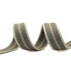 Gurtband Baumwolle "Duo Streifen" 32 mm (natur-dunkelgrau)