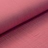 Triple gaze coton bio "Mousseline" (pink chaud)