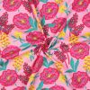 Popeline de coton "Fresh Flowers" (rose clair-pink/vert/jaune) de Nerida Hansen