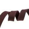 Cordon plat coton “Bande de Hoodie” 15 mm - pièce à 1 m (brun)