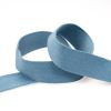 Sangle en coton "uni" 40 mm (bleu acier)
