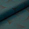 Toile cirée - coton enduit “Téflon - éventails/escalier” (pétrole-anthracite)