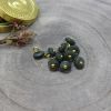 Knopf "Jewel - cedar" rund Ø 9 mm (grün/gold) von ATELIER BRUNETTE