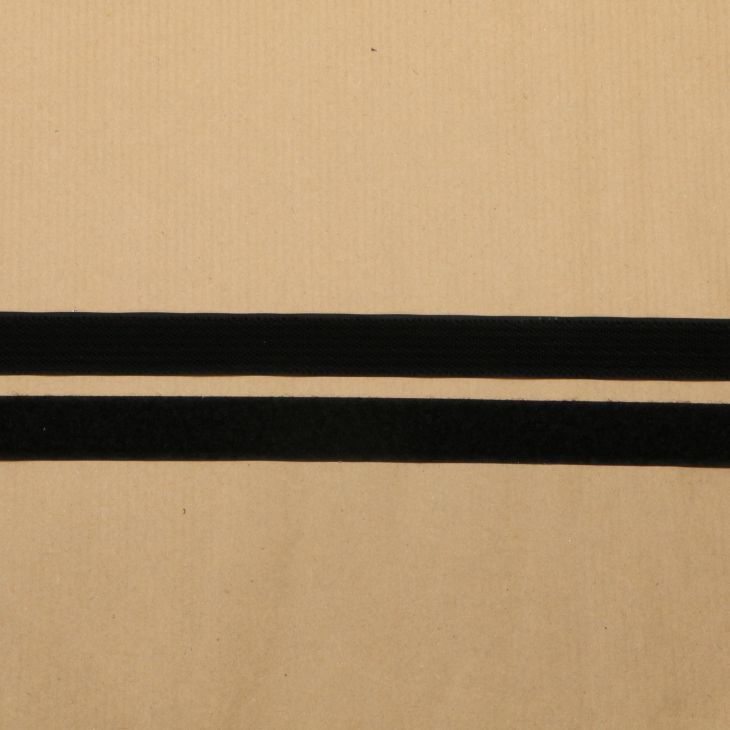 Klettband/Klettverschluss Haken & Flausch 10/20/30/40/50/100 mm- Stück à 1  Meter (schwarz)