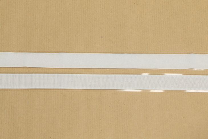 Klettband/Klettverschluss - selbstklebend Haken & Flausch 20/30/50 mm -  Stück à 1 Meter (weiss)