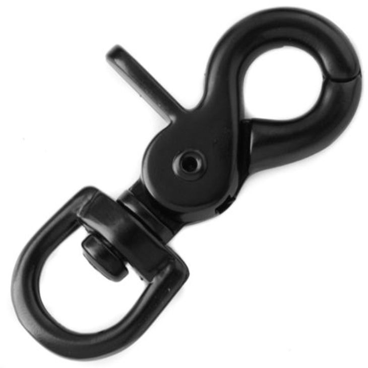 Mousqueton à clip “Métal” - 60 mm (noir)